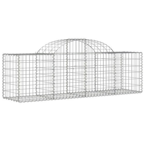 Berkfield Arched Gabion Baskets 3 pcs 200x50x60/80 cm Galvanised Iron