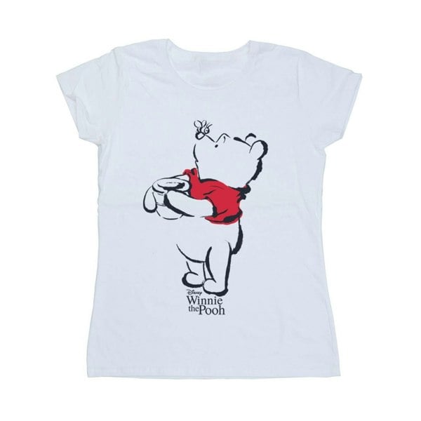 Disney Womens/Ladies Winnie The Pooh Drawing Cotton T-Shirt - White