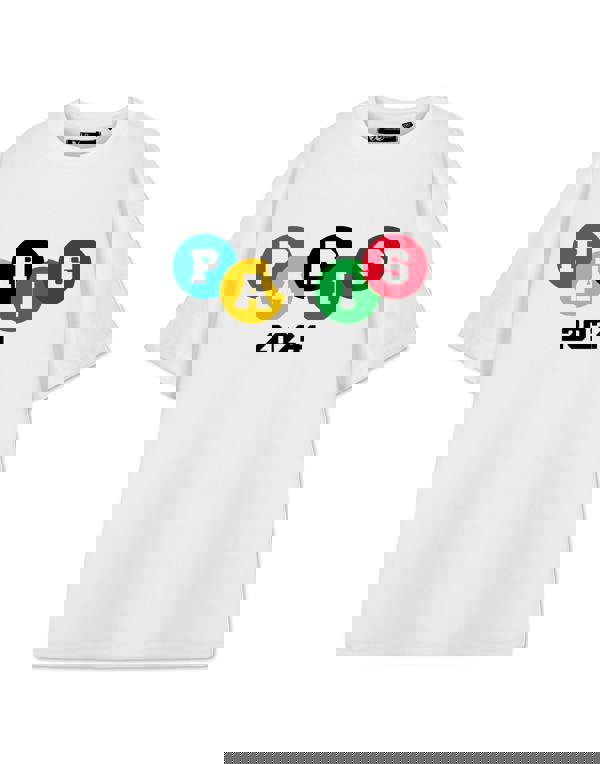 Show Me The Merch Unisex White Paris 2024 Short Sleeved T-Shirt