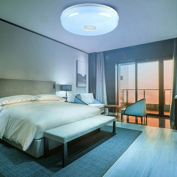 ENER-J 24W Wi-Fi Ceiling Lights RGB+W+WW, Dimmable with Bluetooth Speaker, Amazon Alexa and Google Home Compatible