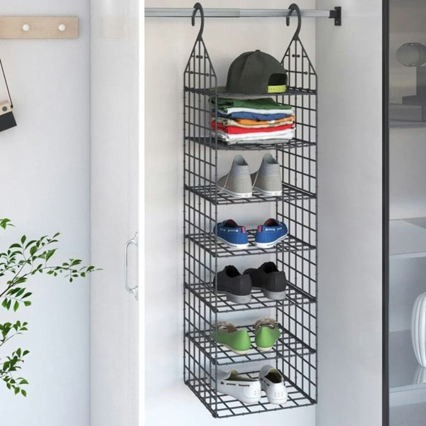 Berkfield Hanging Closet Organiser with 7 Shelves