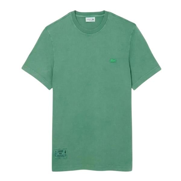 Lacoste Mens Logo Crew Neck Regular T-Shirt - Green - 