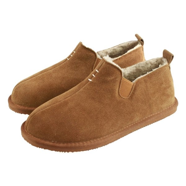 Eastern Counties Leather Mens David Suede Hard Sole Slipper Boots - Chestnut