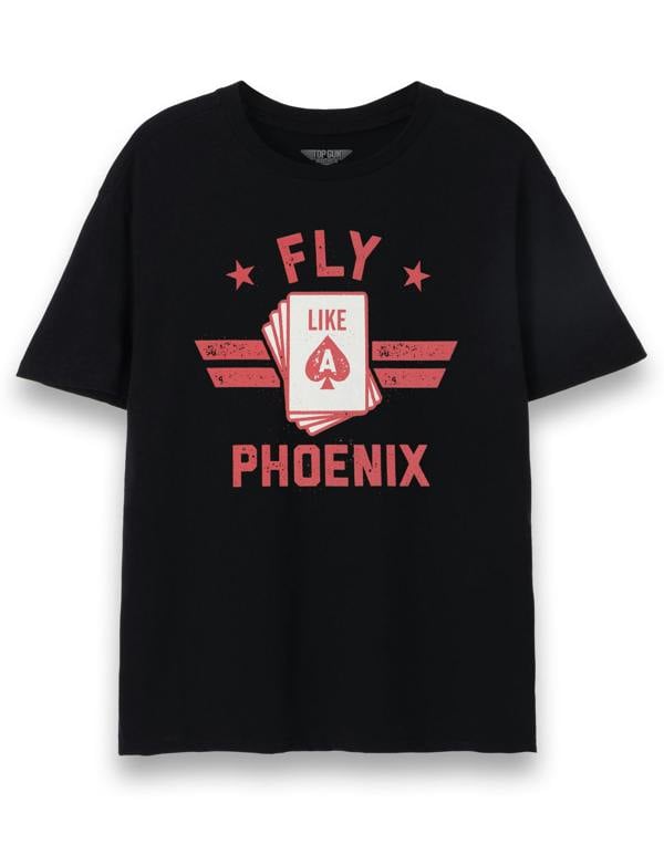 Top Gun: Maverick Mens Black Natasha Trace Aka Pheonix Short Sleeved T-Shirt