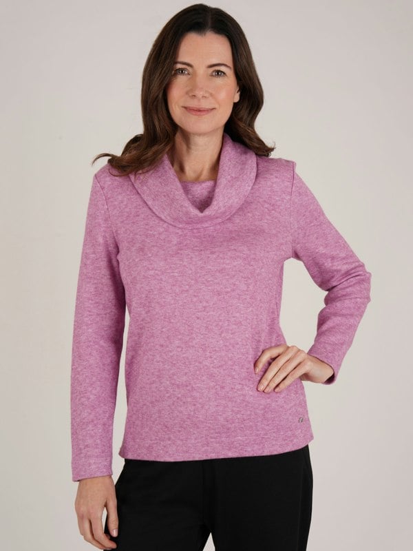 TIGI-Wear Solid Cowl Neck Jumper