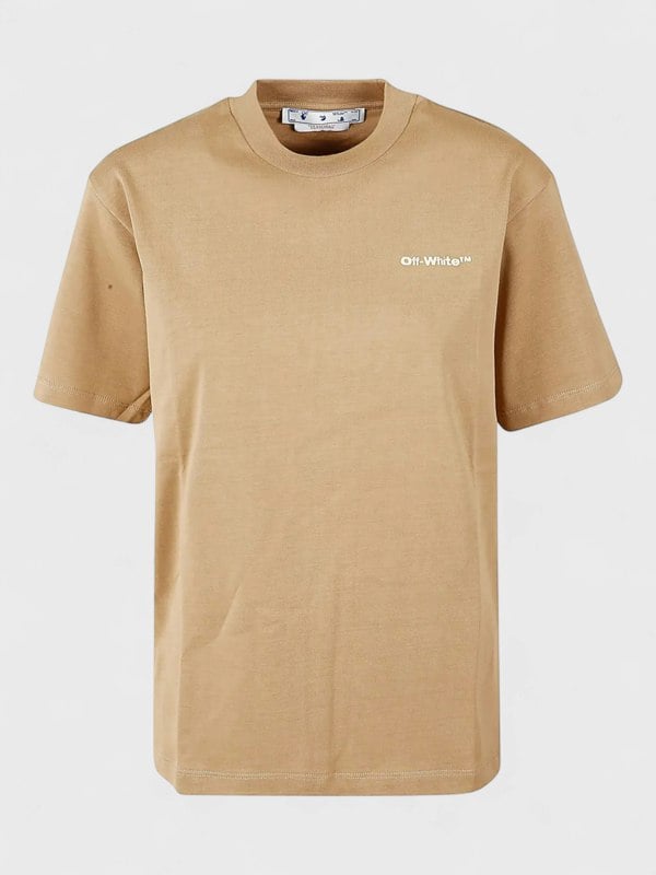 Off-White Logo Tee Brown