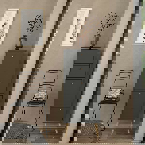 Furniture To Go Cumbria Chest 5 Drawers Dark Grey