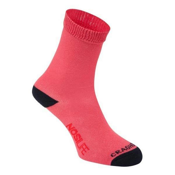 Craghoppers NosiLife Childrens/Kids Twin Pack Travel Socks - Navy/Watermelon - 