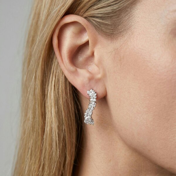Uchi & Soto Nami Silver Stone Wave Earrings
