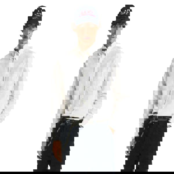 Gant Mens Heritage Long-Sleeved Shirt - Cream - 