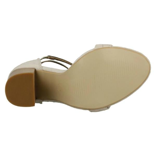 Spot On Ladies Spot On Heeled Tassel Sandal
