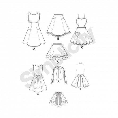 Simplicity Sewing Pattern 9311, Aprons, Vintage Style for Women, A (S-M-L) - Intermediate