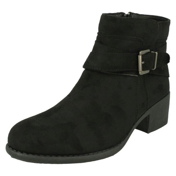 Spot On Ladies Spot On Heeled Ankle Boots F51166