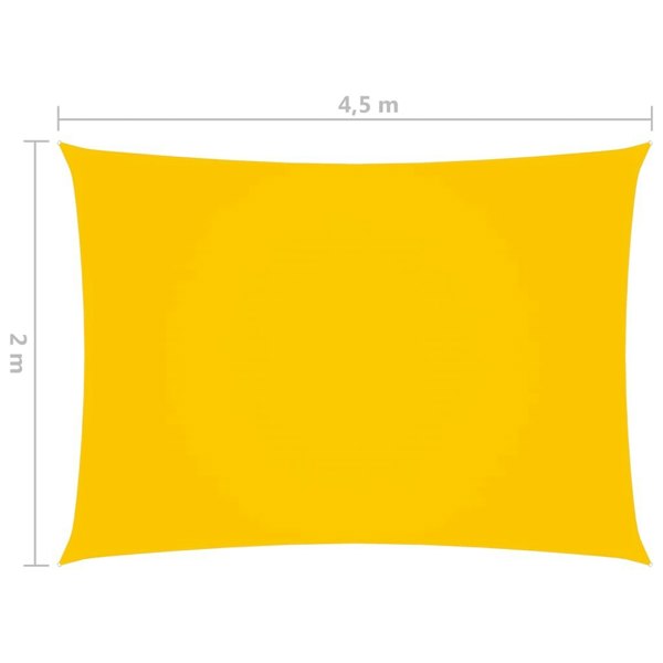 Berkfield Sunshade Sail Oxford Fabric Rectangular 2x4.5 m Yellow