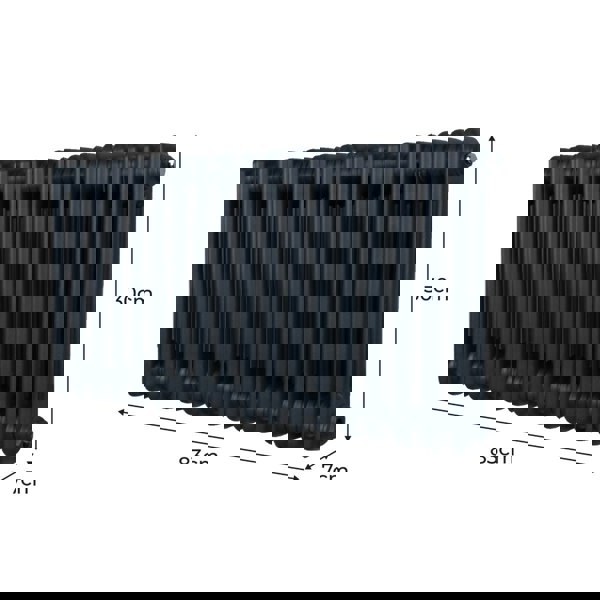 Monstershop Traditional 2 Column Radiator - 300 x 832mm - Anthracite Grey