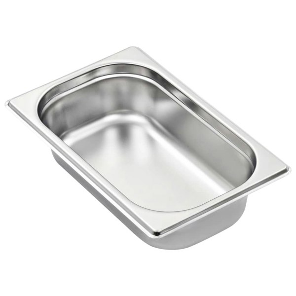 Berkfield Gastronorm Containers 8 pcs GN 1/4 65 mm Stainless Steel