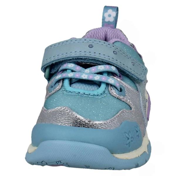 Clarks Girls Clarks Casual Glittery Trainers Tidal Shell