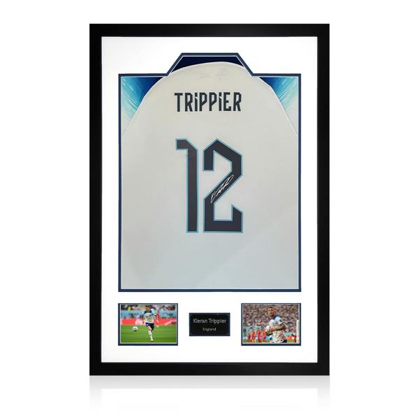 Kieran Trippier Signed England Shirt Premium Frame