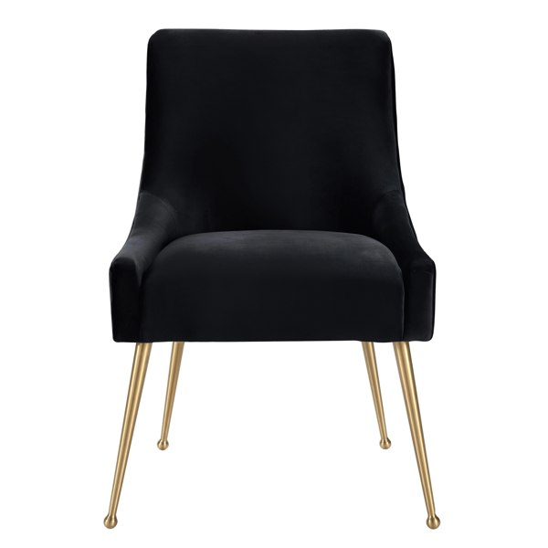 Furniture Edit Beatrix Black Velvet Side Dining Chair