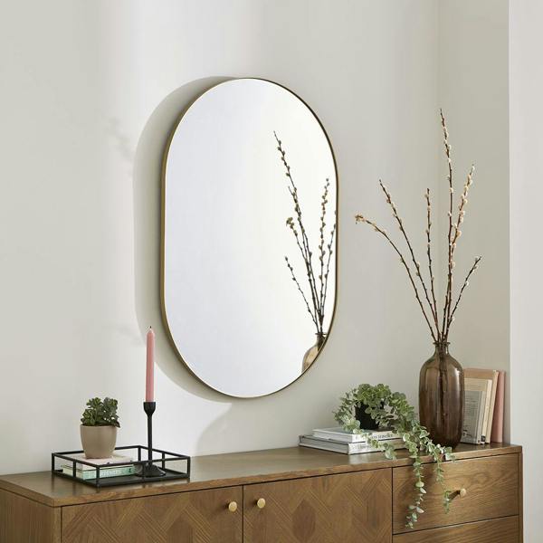 Pagazzi Lighting Stoob Champagne Oval Mirror