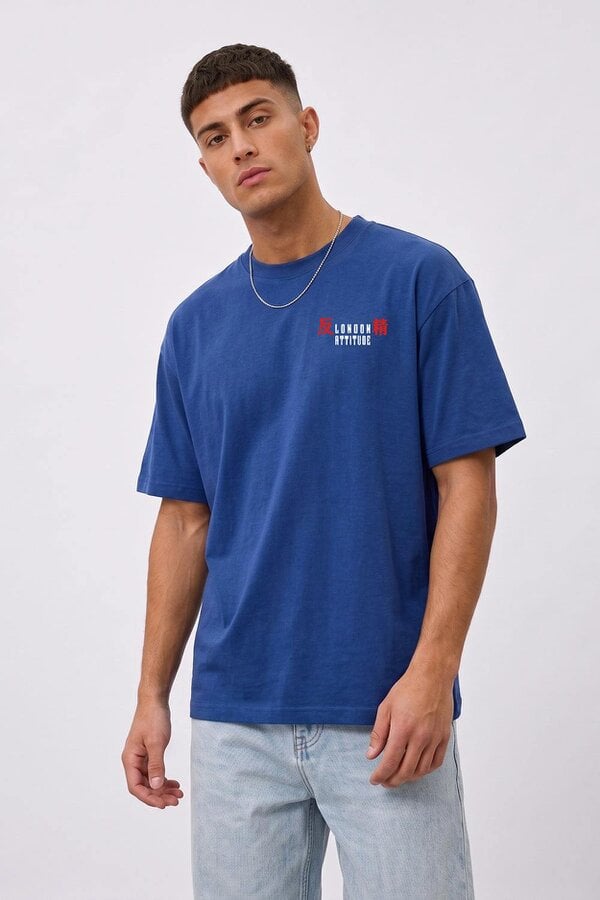 London Attitude Tokyo After Dark Dragon Oversized Heavyweight Graphic T-Shirt