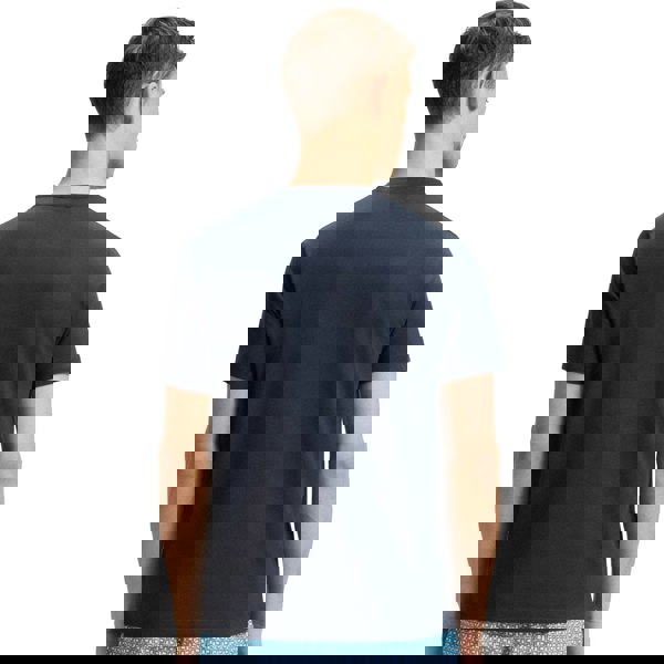 BOSS Contrast Logo RN T-Shirt Navy