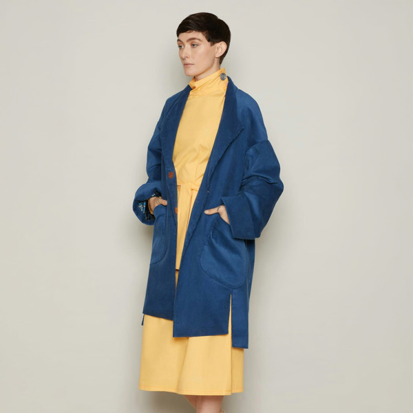 Bo Carter Hilmar Corduroy Oversized Jacket - Blue