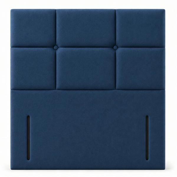 Great British Beds Harbor Cube Headboard - Blue Plush