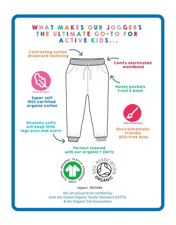 Organic Pink Joggers - Toby Tiger UK Retail