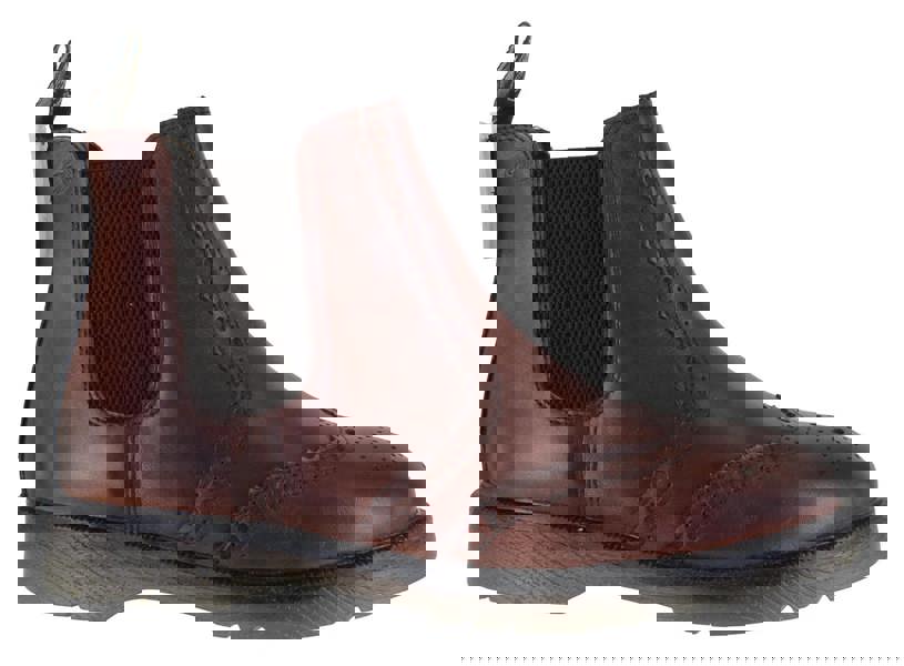 Frank James Warkton Mens Classic Dealer Chelsea Leather Brogue Ankle Boots