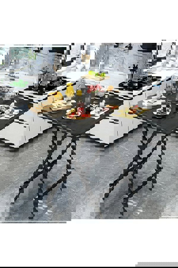 Living and Home 3pcs Folding Table and 2 Chairs Set Indoor Outdoor Bistro Kitchen Dining Set Furniture