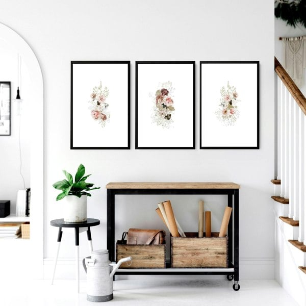 Art for the kitchen | set of 3 Shabby Chic wall art prints