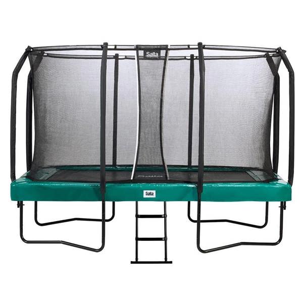 10ft x 7ft Salta Green Rectangular First Class Trampoline with Enclosure (5375G)