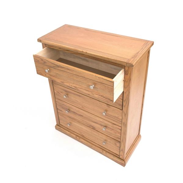 Cabinet Bits Salerno 5 Drawer Chest of Drawers Chrome Knob