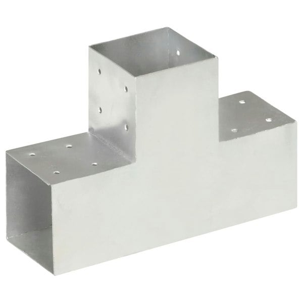 Berkfield Post Connector T Shape Galvanised Metal 101x101 mm