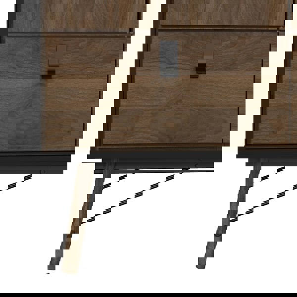 Furniture To Go Ry Wardrobe 3 doors + 3 drawers in Matt Black Walnut