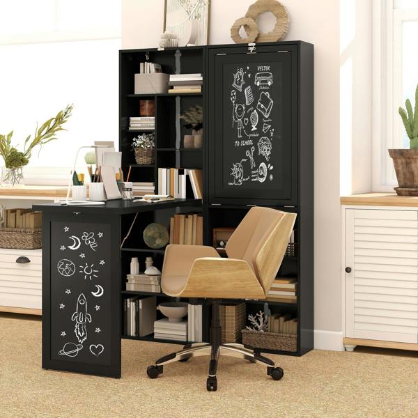 Desk with Shelves