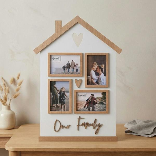 Garden Greatness House Shaped Collage Our Family Photo Frame