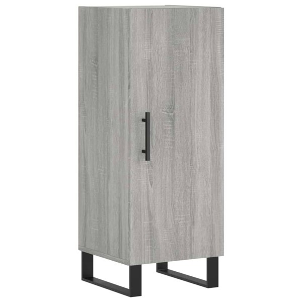 Berkfield Highboard Grey Sonoma 34.5x34x180 cm Engineered Wood