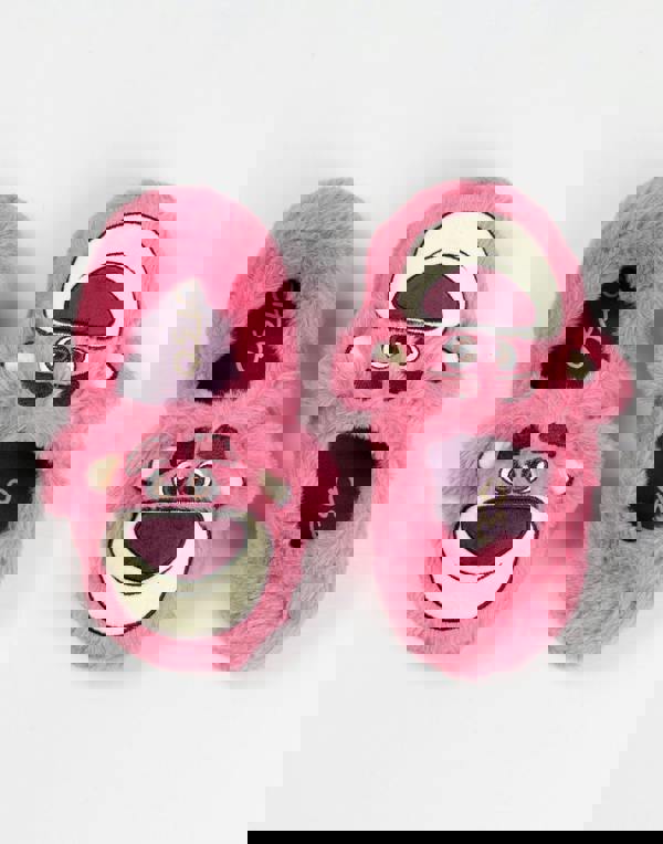 Disney Girls Pink Toy Story Lotso Slip On Loafer Slippers