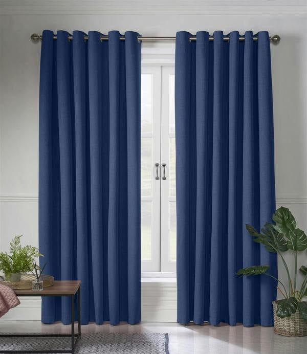 Luxury Living Linen Look Ring Top Blackout Curtains