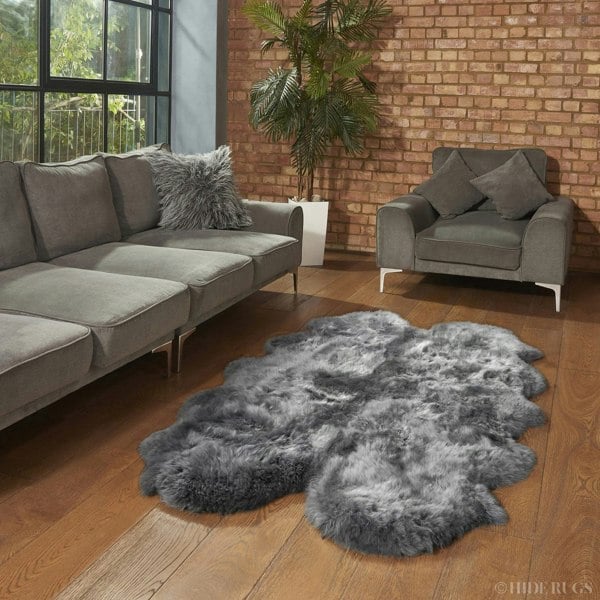 Sheepskin Rug Quad Grey