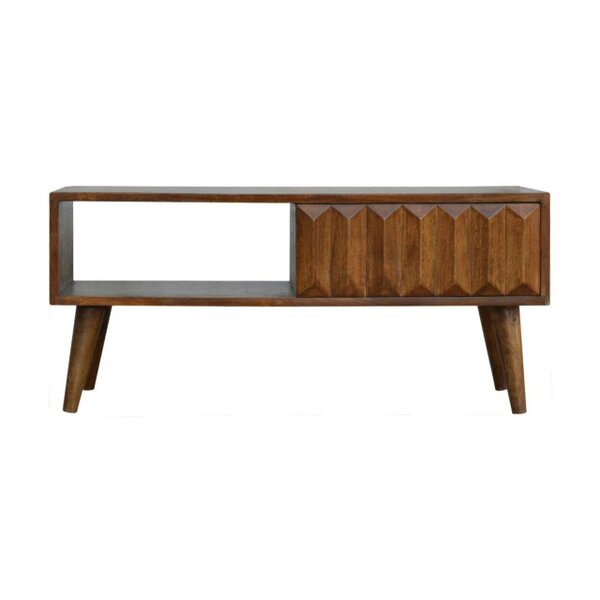 Wyld Haus Rimini Chestnut Mango Wood Sliding Door TV Media Unit