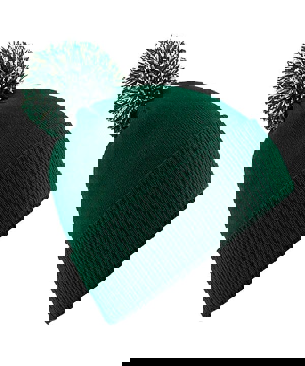 Beechfield Unisex Beechfield Snowstar Rib Knit Acrylic Pom Beanie {BC450}