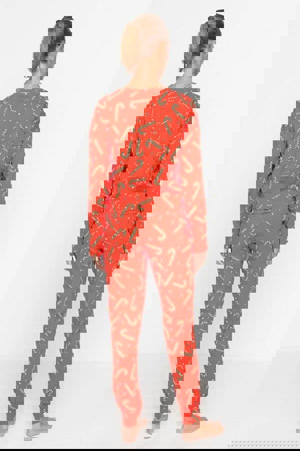 WOVCOR 2-Piece 100% Cotton Christmas Themed Knit Pajama Set