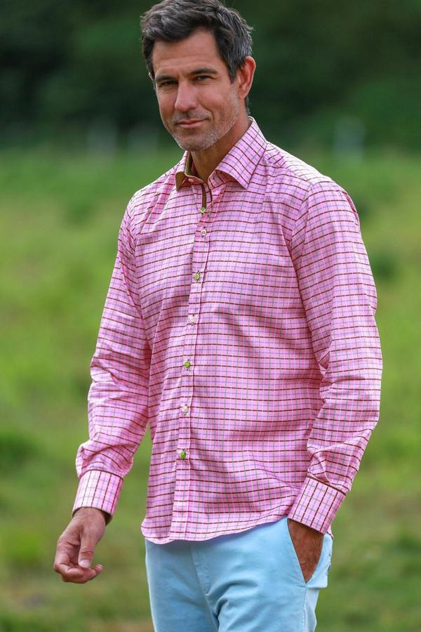 CL2541 PINK CHECK - Claudio Lugli Shirts