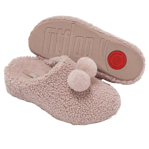 Fit Flop Womens/Ladies Pom Pom Clogs - Beige