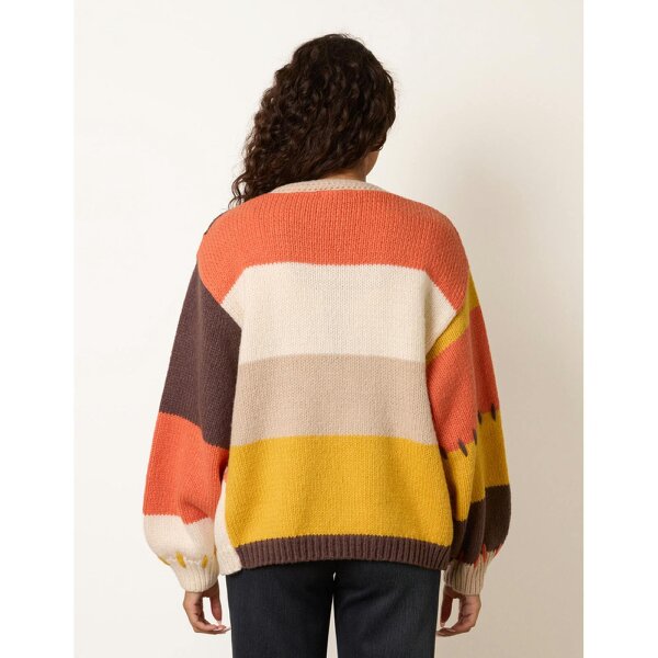 Blue Vanilla Knit Colourblock Cardigans