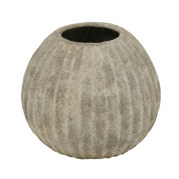 Hill Interiors Catania Round Vase - Light Grey
