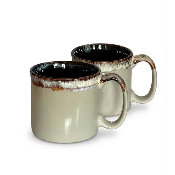 Sage green reactive glaze mugs